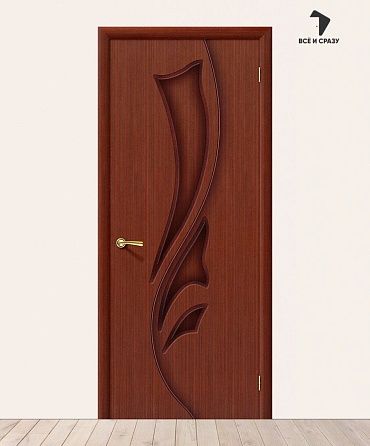 Межкомнатная шпонированная дверь Эксклюзив Макоре файн-лайн 550х1900 мм