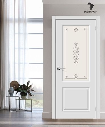 Межкомнатная дверь с ПВХ-пленкой Скинни-13 Белая