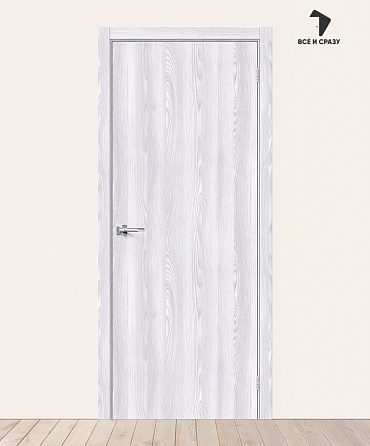 Межкомнатная дверь с экошпоном Браво-0 Riviera Ice 600х2000 мм
