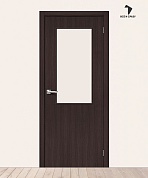 Межкомнатная дверь с экошпоном Браво-7 Wenge Melinga/Magic Fog