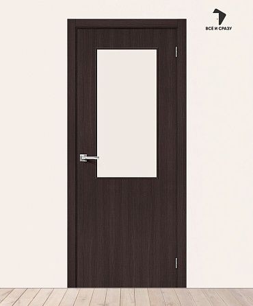 Межкомнатная дверь с экошпоном Браво-7 Wenge Melinga/Magic Fog 400х2000 мм