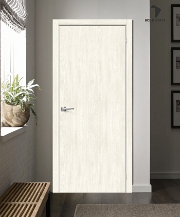 Межкомнатная дверь с экошпоном Браво-0 Nordic Oak