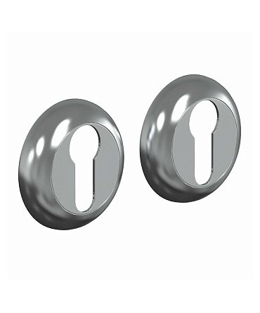 Накладка цилиндровая на круглой розетке Bravo A/Z-4CL SC МатХром