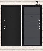 Входная дверь CLASSIC Шагрень черная 13 — Графит софт