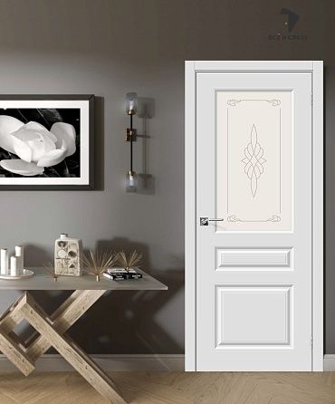 Межкомнатная дверь с ПВХ-пленкой Скинни-15 Белая