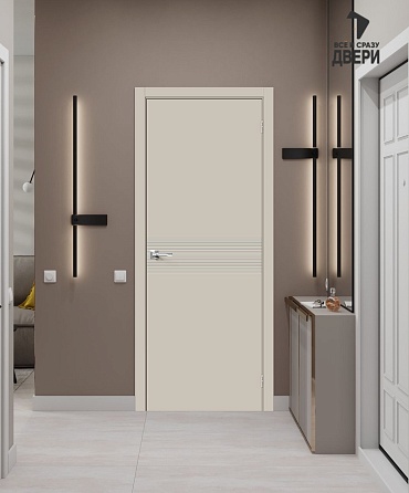Межкомнатная крашеная дверь Граффити-23 Creamy
