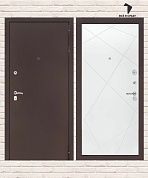 Входная дверь CLASSIC Антик медный 24 — Белый софт