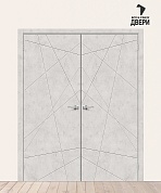 Двойная межкомнатная дверь с экошпоном Граффити-5.Д Look Art
