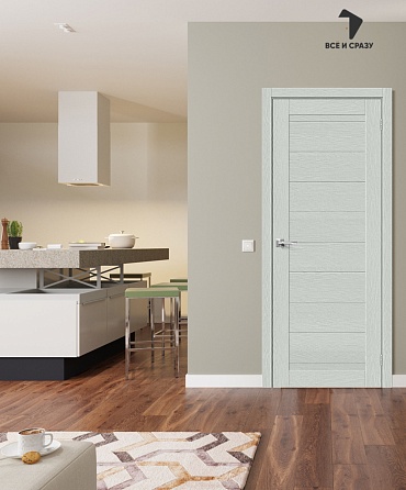 Межкомнатная дверь с экошпоном Браво-21 Grey Wood