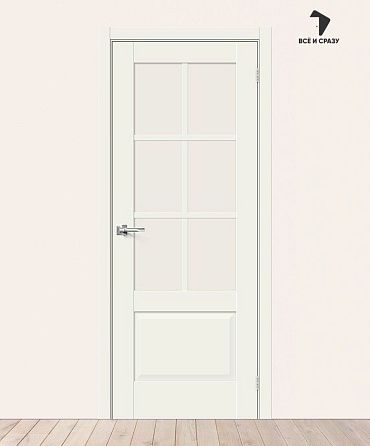 Межкомнатная дверь Hard Flex Прима-13.0.1 White Mix 600х2000 мм