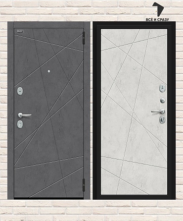 Металлическая дверь Граффити-5.5 Kale Slate Art/Look Art 205х86 Левая