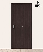 Межкомнатная складная дверь с экошпоном Браво-0 Wenge Melinga