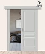 Межкомнатная дверь-купе Эмалит Неоклассик-34 Grey Matt