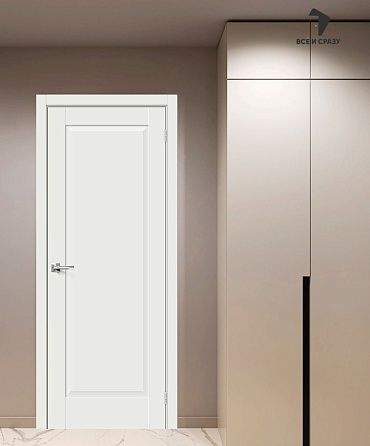 Межкомнатная дверь Эмалит Прима-10 White Matt