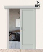 Межкомнатная дверь-купе Эмалит Прима-10 Grey Matt