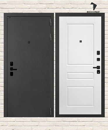 Входная дверь АКУСТИК 03 — Белый софт 205х88 Левая