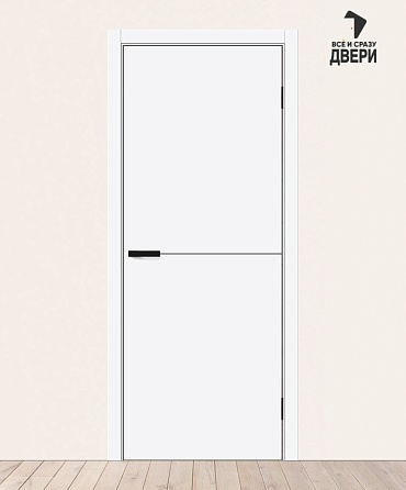 Межкомнатная дверь ПЭТ Браво-0.21 П White Silk 600х2000 мм