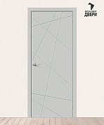 Межкомнатная дверь ПЭТ Граффити-5.Д.П Grey Silk