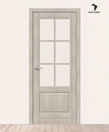Межкомнатная дверь с экошпоном Прима-13.0.1 Cappuccino Melinga/Magic Fog 600х2000 мм