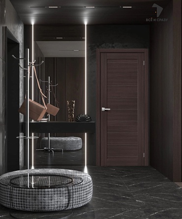 Межкомнатная дверь с экошпоном Браво-21 Wenge Melinga
