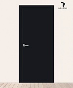 Межкомнатная дверь с покрытием винил Браво-0 Total Black