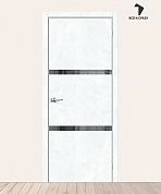 Межкомнатная дверь с экошпоном Браво-2.55 Snow Art/Mirox Grey