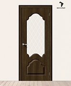 Межкомнатная дверь с ПВХ-пленкой Скинни-33 Dark Barnwood