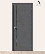 Межкомнатная дверь с экошпоном Браво-1.55 Slate Art/Mirox Grey
