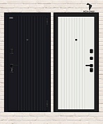 Металлическая дверь Граффити-32/32 Total Black/Super White
