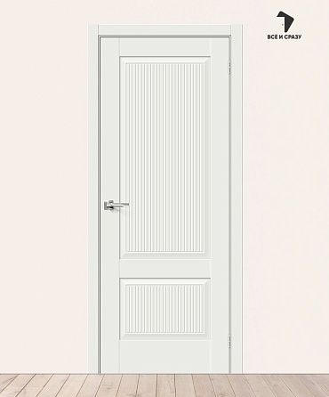 Межкомнатная дверь Эмалит Прима-12.Ф7 White Matt 600х2000 мм