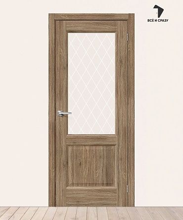 Межкомнатная дверь с экошпоном Неоклассик-33 Original Oak / White Сrystal 600х2000 мм