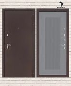Входная дверь CLASSIC Антик медный 30 — АСТРОД Серый софт рельеф