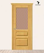 Межкомнатная дверь из Массива М5 со стеклом Медовый