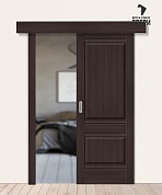 Межкомнатная дверь-купе с экошпоном Прима-2 Wenge Melinga