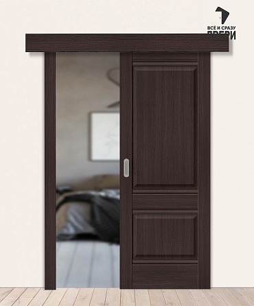 Межкомнатная дверь-купе с экошпоном Прима-2 Wenge Melinga 400х2000 мм