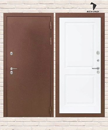 Входная дверь ТЕРМО МАГНИТ 11 — Белый софт 205х88 Левая