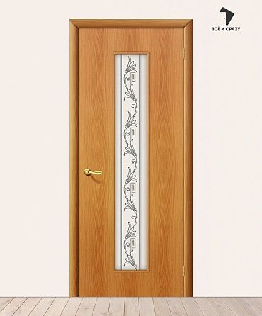 Межкомнатная ламинированная дверь 24Х миланский орех 600х2000 мм