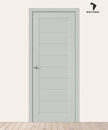 Межкомнатная дверь Эмалит Браво-21 Grey Matt 600х2000 мм