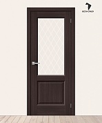 Межкомнатная дверь с экошпоном Неоклассик-33 Wenge Melinga/White Сrystal
