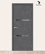 Межкомнатная дверь с экошпоном Браво-2.55 Slate Art/Mirox Grey