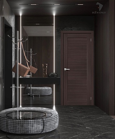 Межкомнатная дверь с экошпоном Браво-21 Wenge Melinga