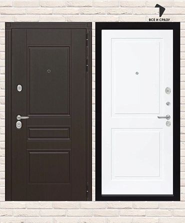 Входная дверь МЕГАПОЛИС 11 — Белый софт 205х88 Левая