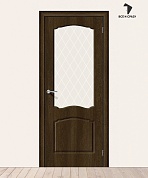 Межкомнатная дверь с ПВХ-пленкой Альфа-2 Dark Barnwood