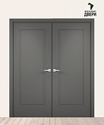 Двойная межкомнатная дверь Эмалит Ларедо 02 Софт графит