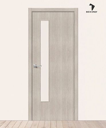 Межкомнатная дверь с экошпоном Браво-9 Cappuccino Melinga/Magic Fog 400х2000 мм