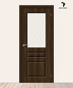 Межкомнатная дверь с ПВХ-пленкой Скинни-15 Dark Barnwood