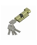 Цилиндр ключ/фиксатор Bravo AЕF-60-30/30 G Золото (алюм., 5 ключей)
