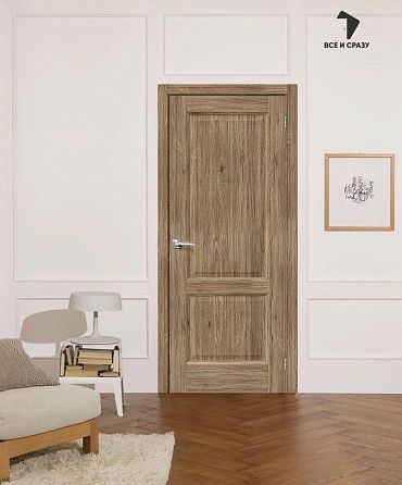 Межкомнатная дверь с экошпоном Неоклассик-32 Original Oak