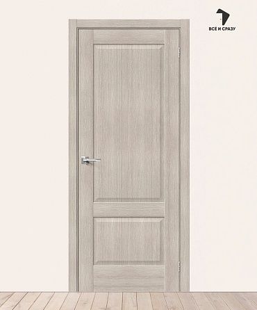 Межкомнатная дверь с экошпоном Прима-12 Cappuccino Melinga 600х2000 мм