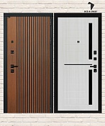 Входная дверь STORM 02 — Сандал белый, стекло черное